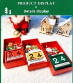 Wooden Christmas Countdown Desk Decoration with Santa Claus Figure, Festive Tabletop Accessory for Indoor Xmas Styling and Christmas Season Presents - Image 3