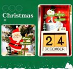 Wooden Christmas Countdown Desk Decoration with Santa Claus Figure, Festive Tabletop Accessory for Indoor Xmas Styling and Christmas Season Presents - Image 4