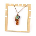 Raw Crystal Chip Tree of Life Pendant Necklace, Antique Copper Hardware, Rose Quartz, Christmas & Halloween Daily Matching Accessory, Sweet Thoughtful Holiday Gift - Image 6