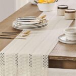 Table Runner, Boho‑Style Woven Table Runner with Knotted Tassels, Farmhouse Home Table Decor, White, 30 × 240 cm - Image 4