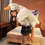 Giant White Goose Plush Pillow, Large Soft Duck Stuffed Animal Toy, 130cm - Image 4