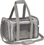 Soft‑Sided Pet Carrier Bag, Airline Approved Dog Carrier, L Size Collapsible Pet Travel Basket for Small Dogs, Cats, Puppies and Rabbits