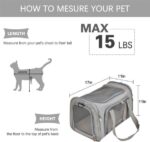 Soft‑Sided Pet Carrier Bag, Airline Approved Dog Carrier, L Size Collapsible Pet Travel Basket for Small Dogs, Cats, Puppies and Rabbits - Image 2