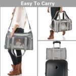 Soft‑Sided Pet Carrier Bag, Airline Approved Dog Carrier, L Size Collapsible Pet Travel Basket for Small Dogs, Cats, Puppies and Rabbits - Image 4