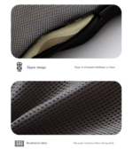Black Ergonomic U‑Shaped Memory Foam Seat Cushion, Tailbone Relief & Posture Support with Breathable Cover - Image 6