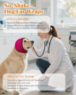 Dog Ear Cover Noise Protection Adjustable Grooming Hood Comfortable Pet Accessory - Pink M - Image 3