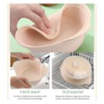 Food-Grade Silicone Divided Steamer Pot, Double-Handled Stew Pot with Lid, 1250ml, for Home Diet Cooking—Green - Image 5