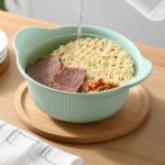 600 mL Food-Grade Silicone Steamer Pot, Single-Serving Cookware for Microwave & Air Fryer—Beige - Image 6