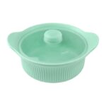 600 mL Food-Grade Silicone Steamer Pot, Single-Serving Cookware for Microwave & Air Fryer—Green