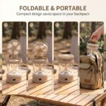 2-in-1 Foldable Camping Fan Lantern, Portable Hanging Tent Light for Outdoor - Image 5