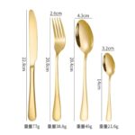 24-Piece Stainless Steel Tableware Set, Mirror-Polished Steak Knife, Fork, and Spoon Cutlery—White - Image 3