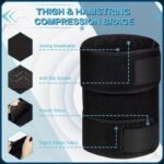 Adjustable Hamstring Support Wrap for Running and Fitness, Single Pack Fits Left & Right Leg, 1-Pack - Image 3