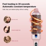 Negative Ion Fluffy Styling Brush, 2-in-1 Straight & Curly Constant Temperature Hot Brush, Anti-Scald Hair Curler for Bangs - Image 2
