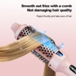Negative Ion Fluffy Styling Brush, 2-in-1 Straight & Curly Constant Temperature Hot Brush, Anti-Scald Hair Curler for Bangs - Image 3