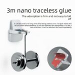 2‑Pack Two‑Level Adjustable Foldable Laptop Stand Invisible Portable Notebook Cooling Feet Nano Sticker for Office Travel-Silver - Image 2