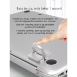 2‑Pack Two‑Level Adjustable Foldable Laptop Stand Invisible Portable Notebook Cooling Feet Nano Sticker for Office Travel-Silver - Image 4