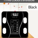 USB Rechargeable Smart Body Fat Scale Digital Bathroom Weight Scale Body Composition Analyzer with Smartphone App Sync-Black
