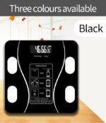 USB Rechargeable Smart Body Fat Scale Digital Bathroom Weight Scale Body Composition Analyzer with Smartphone App Sync-Black