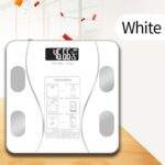 USB Rechargeable Smart Body Fat Scale Digital Bathroom Weight Scale Body Composition Analyzer with Smartphone App Sync-White