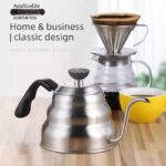 Gooseneck Kettle with Thermometer - 1.2L Pour Over Coffee & Tea Kettle,Stainless Steel Gooseneck Kettle Pot, Precision Pour Drip Spout, Suitable for All-Stoves-Silver - Image 7