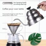 Gooseneck Kettle with Thermometer - 1.2L Pour Over Coffee & Tea Kettle,Stainless Steel Gooseneck Kettle Pot, Precision Pour Drip Spout, Suitable for All-Stoves-Silver - Image 8