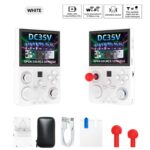 DC35V Retro Handheld Game Console, 3.5‑Inch IPS Screen Open Source Linux System，white