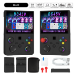 DC45V Retro Handheld Game Console, 4.5‑Inch HD IPS Full View Screen，black
