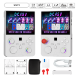 DC45V Retro Handheld Game Console, 4.5‑Inch HD IPS Full View Screen，white