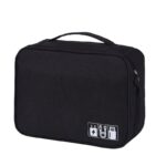 New Grand Hyatt Data Cable Storage Travel Digital. double black Medium