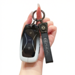 Fragrant Car Island Dongfeng Fengguang 580 Key Case Standard Option b: gradient black & white single bag + black leather cord clasp