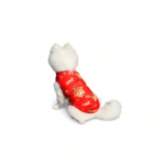 Winter Dog Vest Polyester Fleece Lined Cartoon Print Money eyes [fleece-lined & extra thick] Mbust size42cm back length 30cm [recommended 3-4kg ] - Image 2