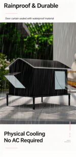 Winter removable and washable cold resistant outdoor pet nest,With ice box,With ice box - Image 4