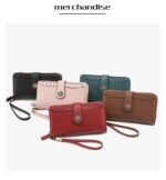 Blue Women's Long Zipper Wallet with Wristlet – Multi-Card Slots, Phone Compartment & Coin Pocket (200g) - Image 2