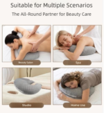 Pink Ergonomic M-Shaped Breast Support Pillow for Spa & Postpartum Care – Soft Plush Cover, Removable & Washable (320g) - Image 4