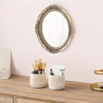 Beige Boho Cotton Rope Tassel Storage Baskets – Set of 2 Round Woven Organizers for Makeup Brushes & Desktop Essentials (12cm Diameter) - Image 3