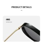 Grey Retro Aviator Sunglasses with UV Protection – Oversized PC + Metal Frame, Includes Black Case - Image 2