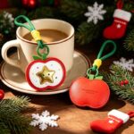 2-Piece Christmas star and reindeer Shaped PU Leather Keychains – Cute Holiday Bag Ornaments and Car Decorations - Image 4