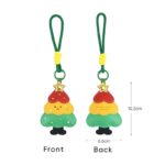 4-piece set Christmas theme Shaped PU Leather Keychains – Cute Holiday Bag Ornaments and Car Decorations - Image 5