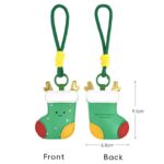 4-piece set Christmas theme Shaped PU Leather Keychains – Cute Holiday Bag Ornaments and Car Decorations - Image 6