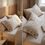 Linen Pillowcase Set (Style 2) -  Button Closure Pillow Covers 48x74cm for Home Bedding - Image 4