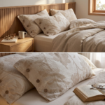Linen Pillowcase Set (Style 3) - Button Closure Pillow Covers 48x74cm for Home Bedding - Image 3