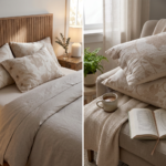 Linen Pillowcase Set (Style 3) - Button Closure Pillow Covers 48x74cm for Home Bedding - Image 4