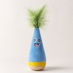 Interactive Feather Wobble Cat Toy - 2 Blue Tumbler Teaser Toys for Cats - Image 2