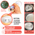 Realistic Steamed Bun Squishy Stress Relief Toy with Steamer Basket - Green Glitter TPR Slow Rebound Squeeze Fidget for Adults - Image 6