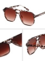 4 Pairs Y2K Style Aviator Sunglasses Set for Men and Women - UV400 Protection, PC Frame Fashion Driving Glasses Lightweight Retro Eyewear Style 1 - Image 3
