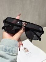 4 Pairs Y2K Style Aviator Sunglasses Set for Men and Women - UV400 Protection, PC Frame Fashion Driving Glasses Lightweight Retro Eyewear Style 1 - Image 7