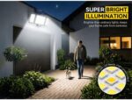 210 LED Outdoor Wall Light Integrated Solar Panel and 3 Sensor Modes (2 Pack), 3 Head Adjustable LED Security Light, IP65 All Weather Waterproof Remote Control Garden Lamp - Image 5