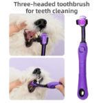 Pet Grooming & Cleaning Kit 9 Piece Set with Shedding Brush, Steel Comb + Scissors, Nail Clippers + File, Bath Brush + Massage Glove, 3 Head Toothbrush and Storage Bag for Dog & Cat - Image 3