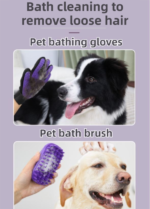 Pet Grooming & Cleaning Kit 9 Piece Set with Shedding Brush, Steel Comb + Scissors, Nail Clippers + File, Bath Brush + Massage Glove, 3 Head Toothbrush and Storage Bag for Dog & Cat - Image 6