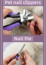 Pet Grooming & Cleaning Kit 9 Piece Set with Shedding Brush, Steel Comb + Scissors, Nail Clippers + File, Bath Brush + Massage Glove, 3 Head Toothbrush and Storage Bag for Dog & Cat - Image 7